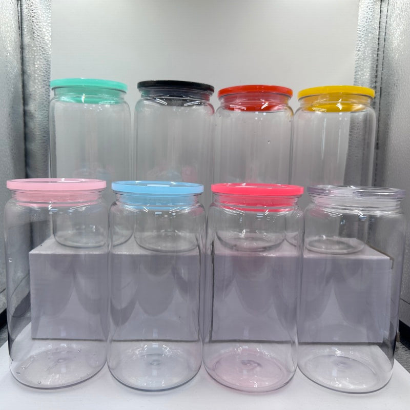 16oz Clear Can Tumbler (Plastic)