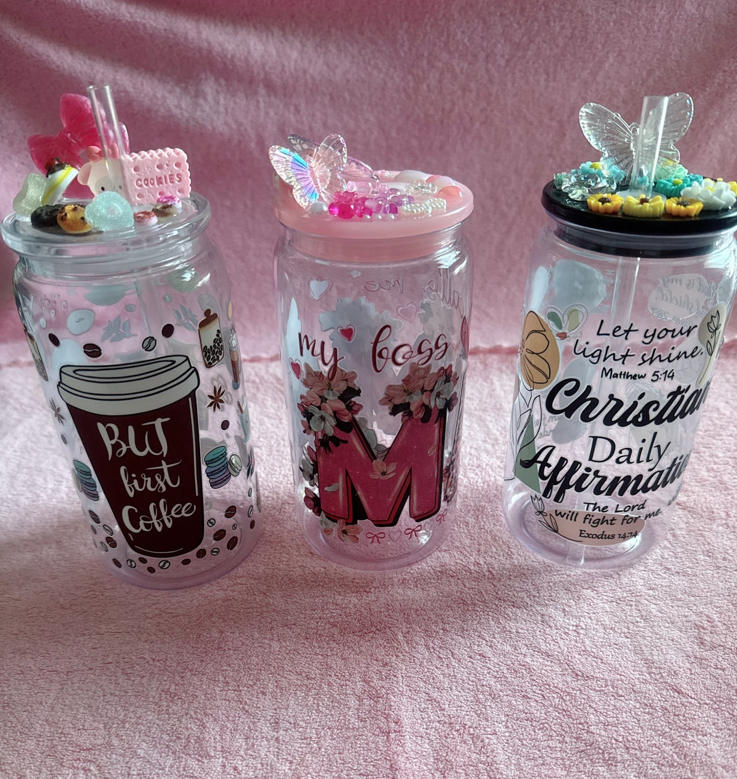 16oz Clear Can Tumbler (Plastic)