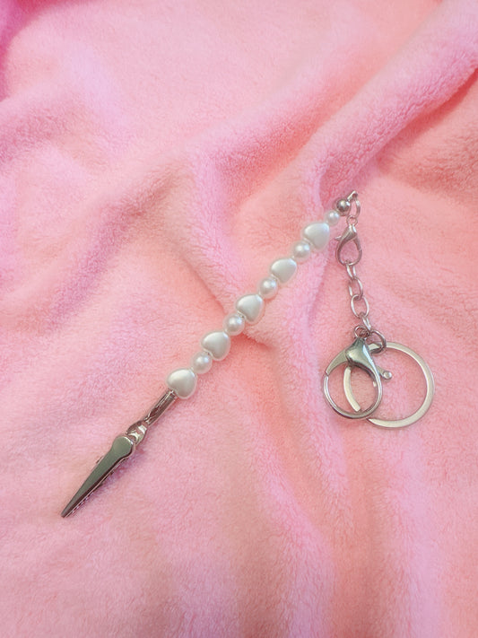 Pearl Card Grabber Keychain