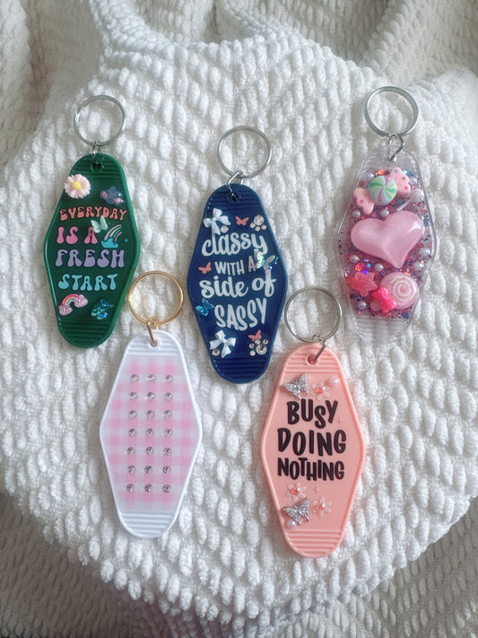 Embellished Motel Keychain