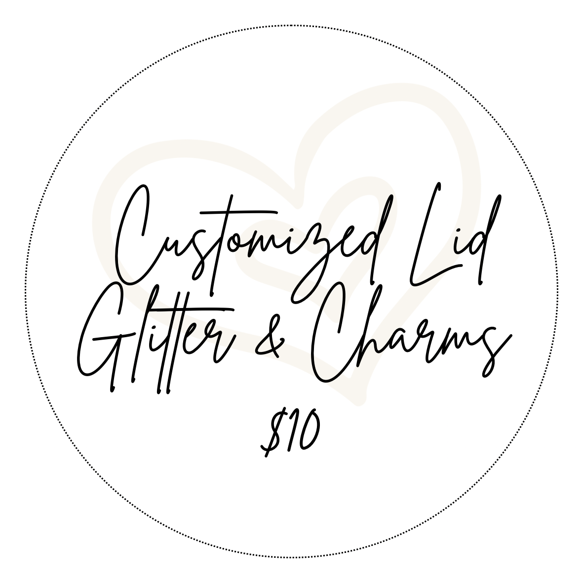 Customized Lid Glitter & Charms